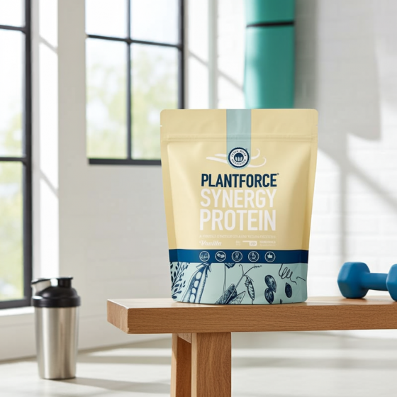 Plantforce – Synergy Protein Vanille – 800 g (40 Porties) – Plantaardig Eiwitpoeder